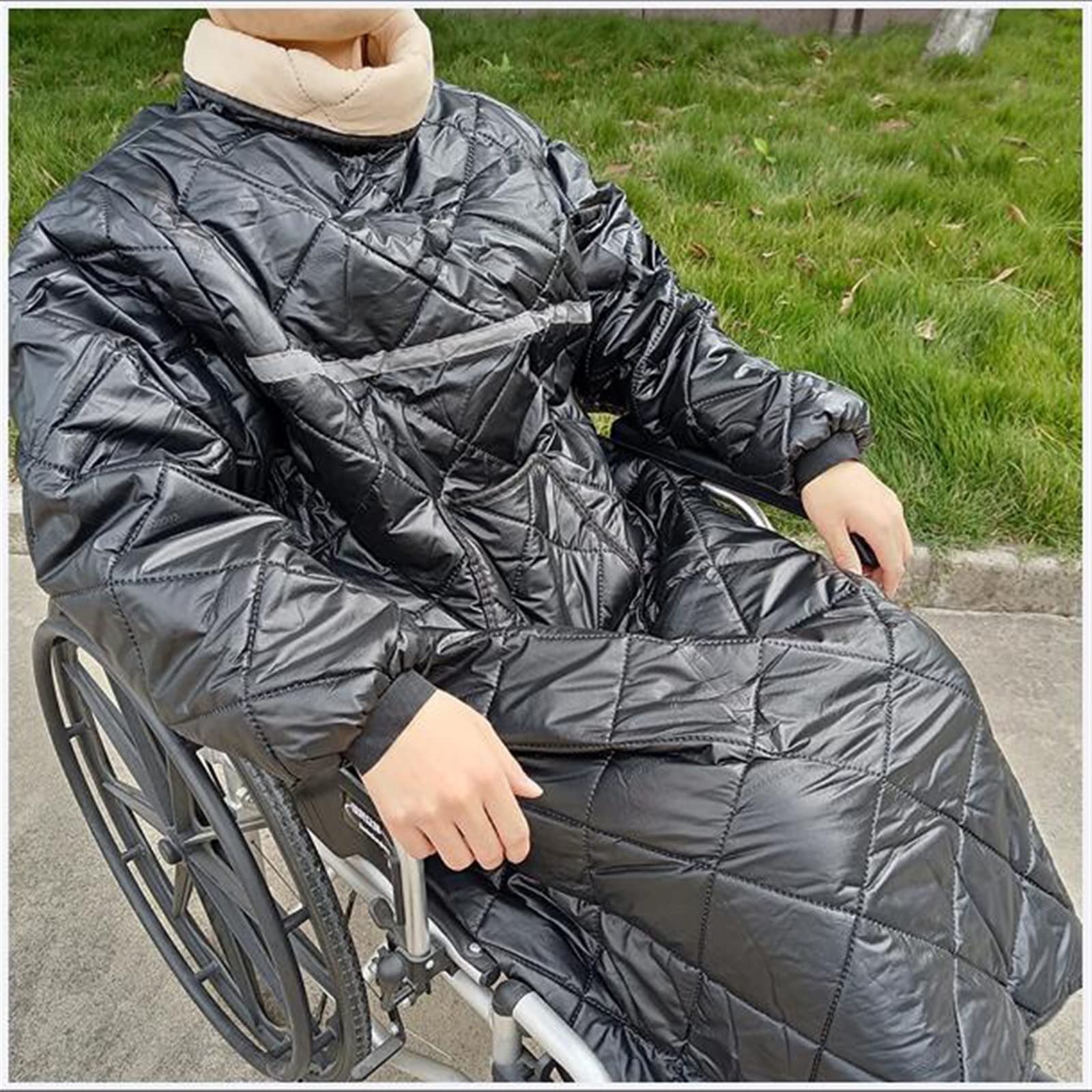 Manta para Silla de Ruedas Impermeable con Forro Polar para Adultos, Funda cálida y acogedora para Silla de Ruedas, para Personas Mayores discapacitadas.
