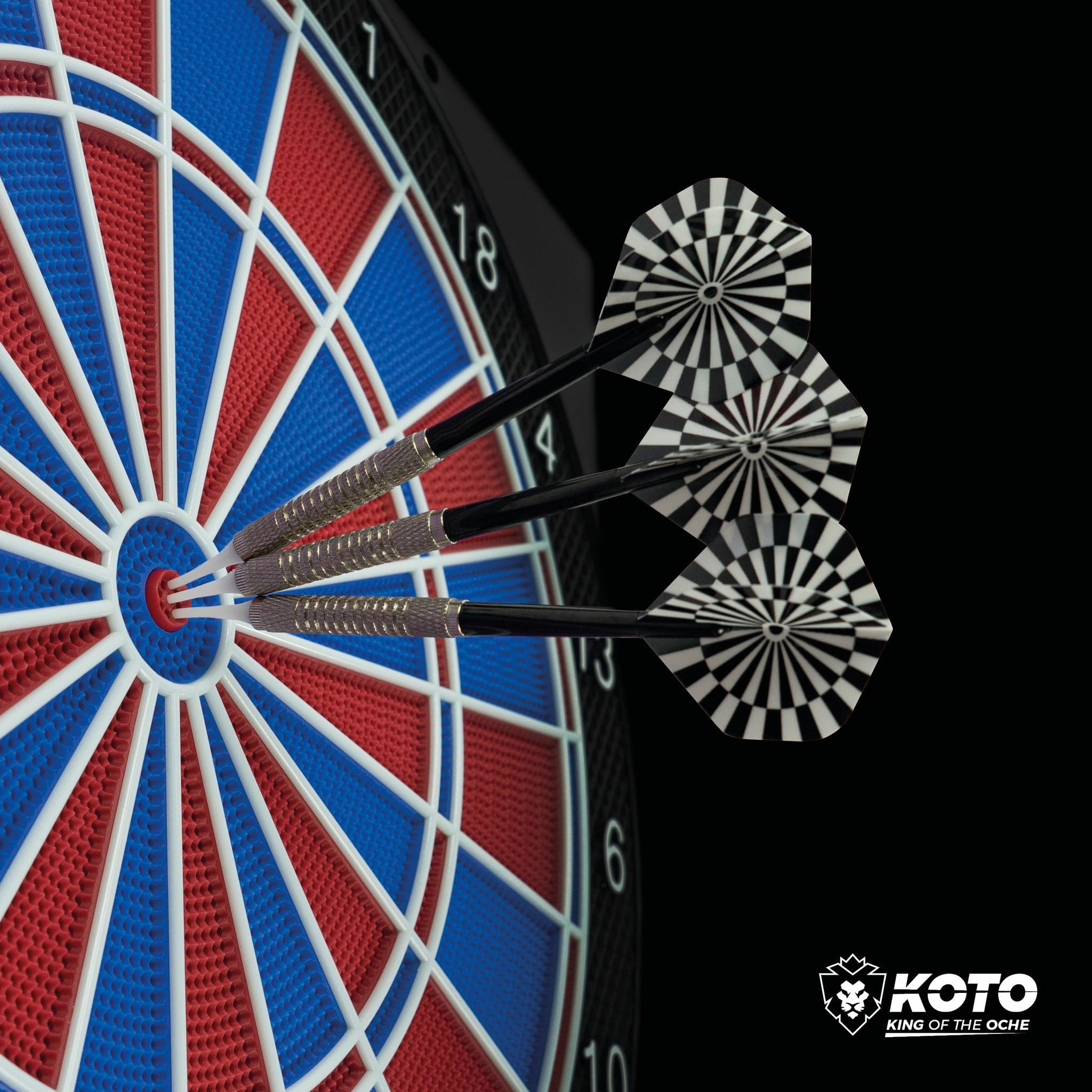 KOTO – Bersaglio Elettronico Royal 580, 6 Freccette Soft, 36 Giochi, Oltre 580 Varianti, per 1-8 Giocatori
