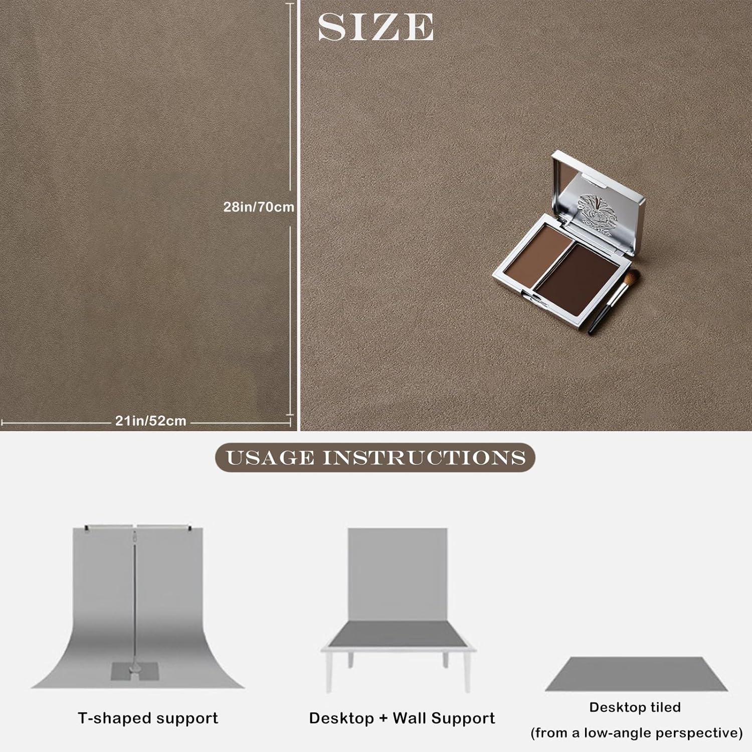 5PCS Non-Wrinkle Photography Backdrop 3D Fine Sand Texture Cloth (Not Paper) Original Design Waterproof Reusable 28x21in Photo Tabletop Backdrops for Food Jelwery Cosmetics Makeup Handbag