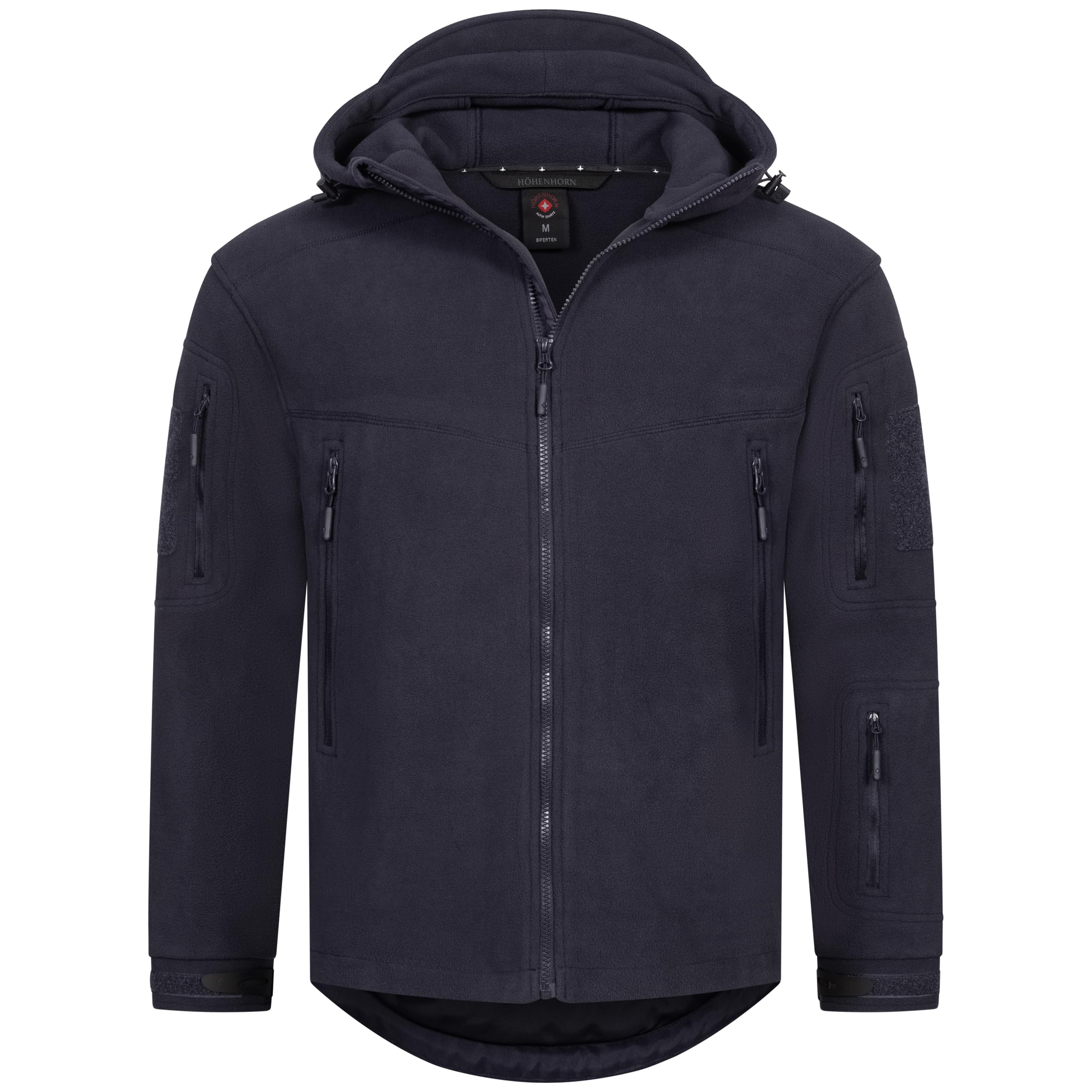 Höhenhorn Biferten - Giacca in pile militare da uomo, antivento, con cappuccio