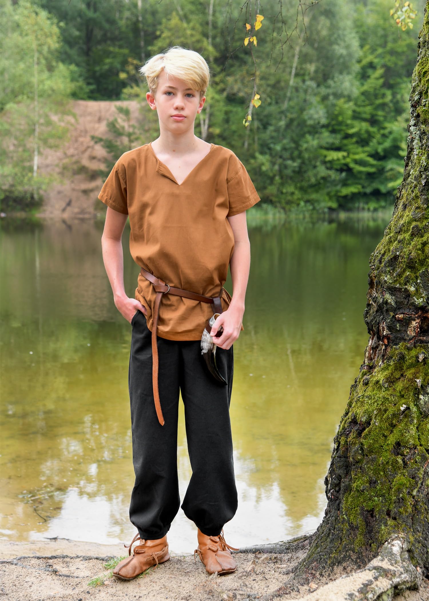 Battle-Merchant, Pantaloni medievali, da Bambini e Bambine, in Cotone, Tema Pirata