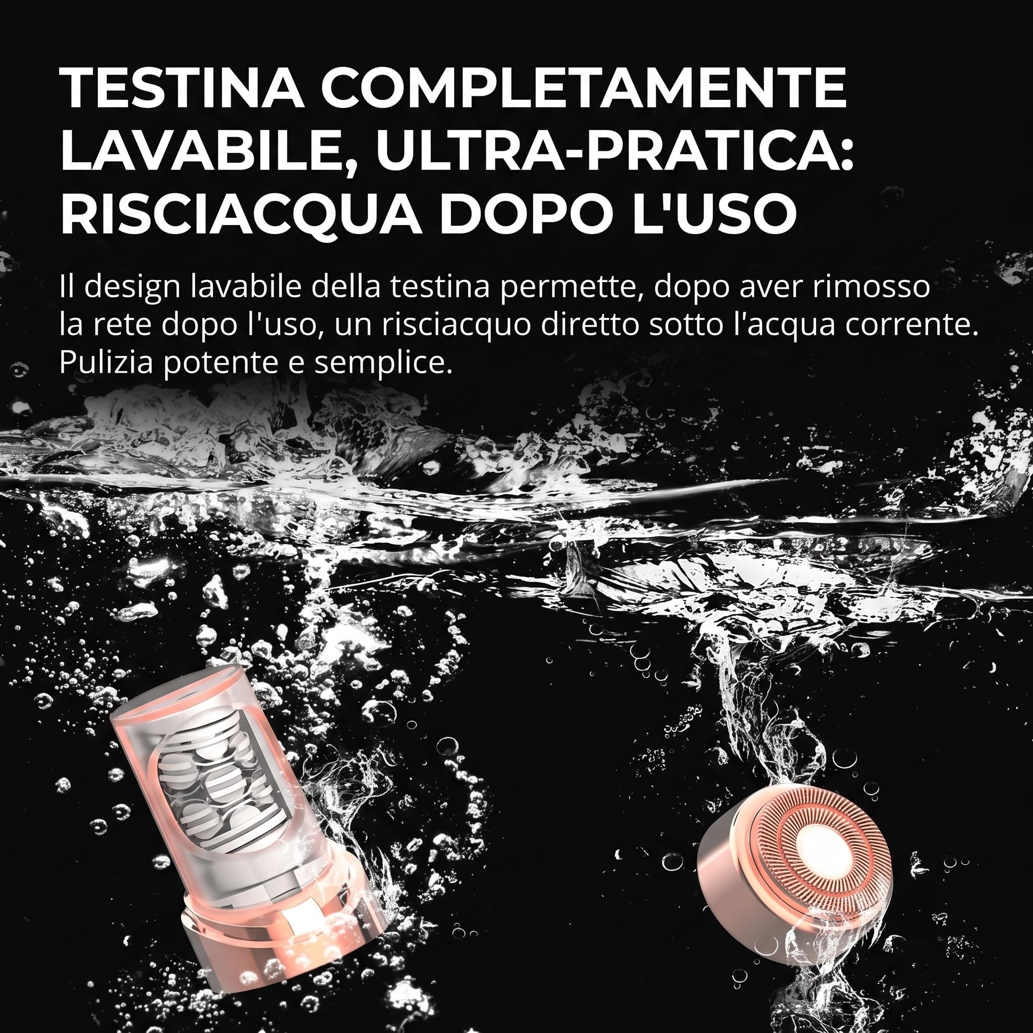 evebeauty prosilk 3.0 epilatore viso, 2 in 1 Rasoio Elettrico | Testina 2 in 1 ceramica 17mm, dischi agli ioni d’argento, ricaricabile USB-C, per mento baffetti e sopracciglia