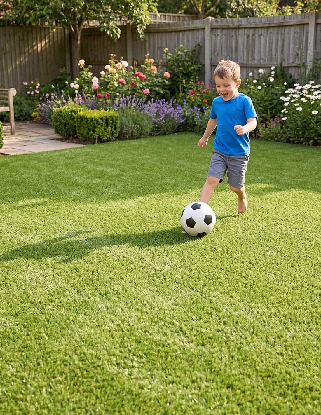Jardin202 - Césped Artificial Sevilla 42mm - Rollos | Modelo Acolchado, Confortable y Resistente | Rollos 5x2 Metros -