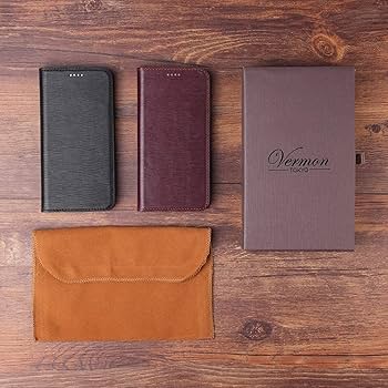Amazon.co.jp: Vermon ケース 手帳型 iPhoneXS iPhoneX 本革