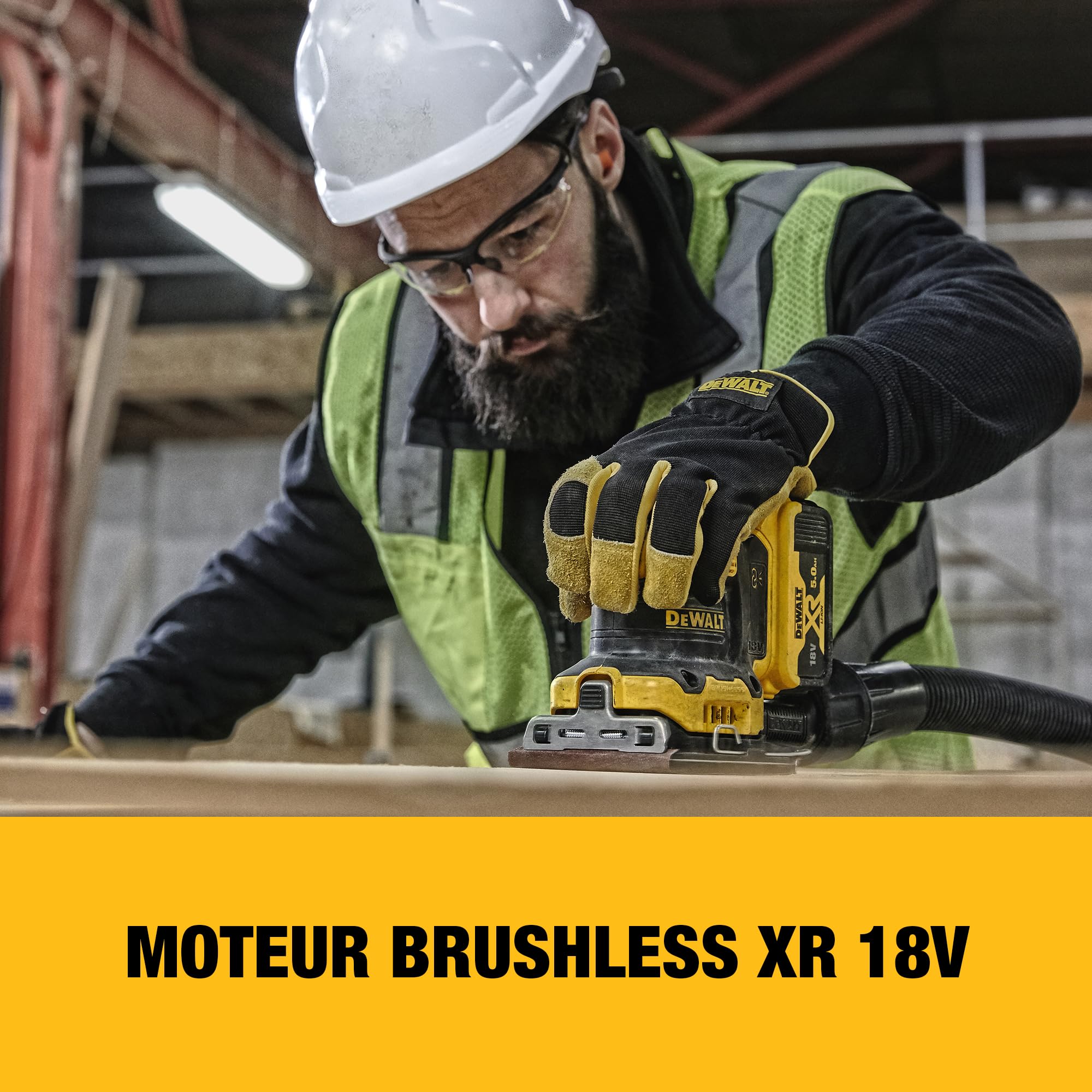 DEWALT Ponceuse 1/4 de Feuille - XR 18V - Brushless - Sans Batterie Ni Chargeur - En Coffret TSTAK Argenté, DCW200NT-XJ