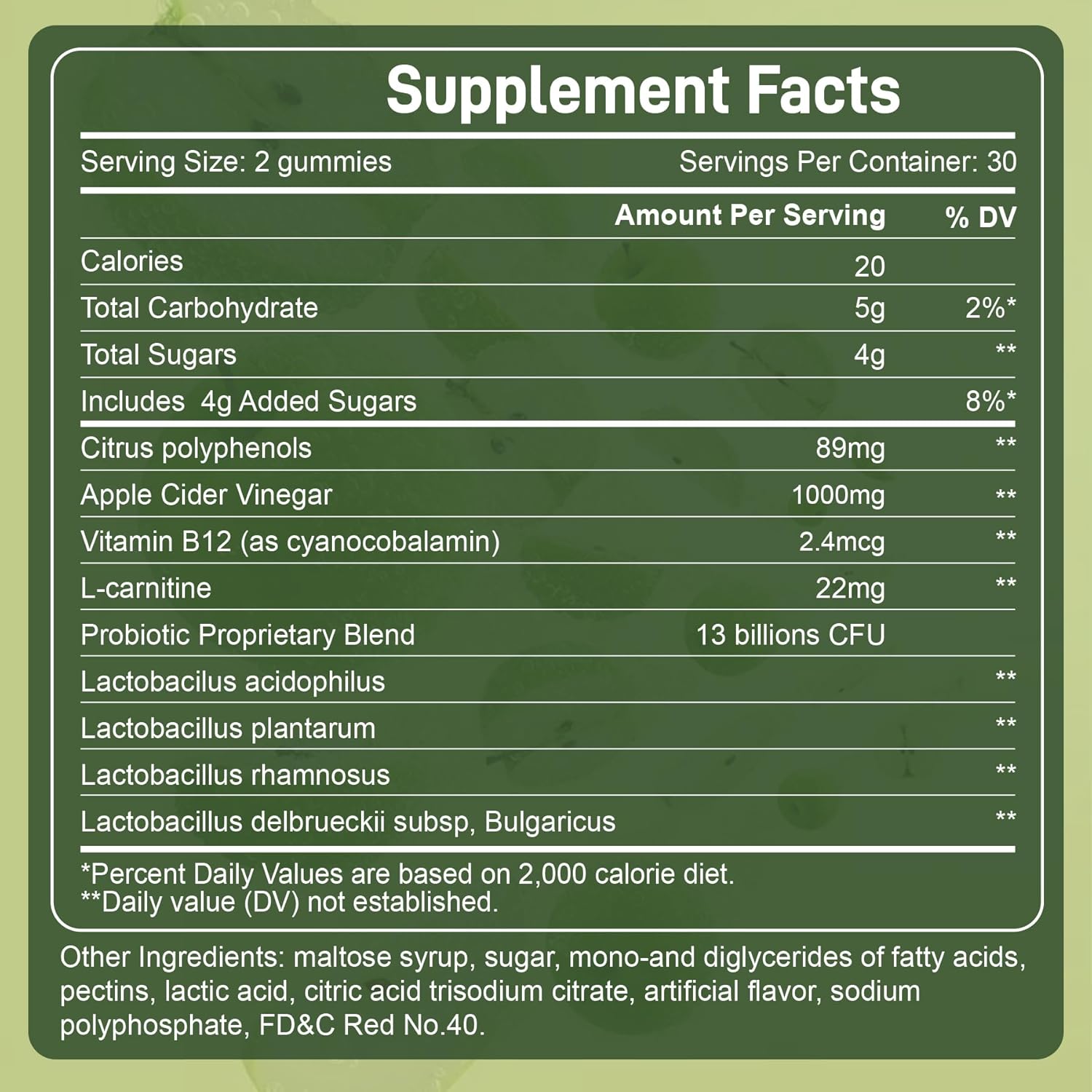 Apple Cider Vinegar Gummies 1000mg with Vitamins B12 Multivitamin ACV Supplement Gummy – Supports Digestion, Energy, Weight Management & Gut Health – Vegan, Non-GMO, Gluten-Free – 60 Count - Image 9