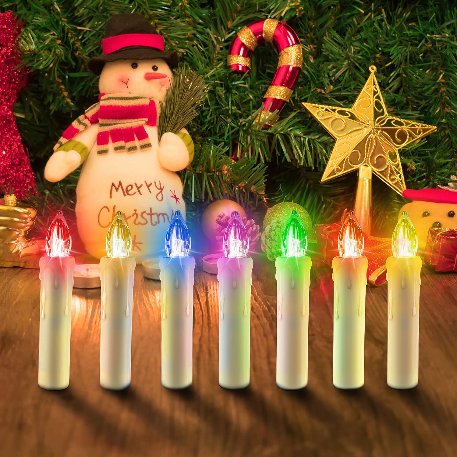 20 Candele LED Senza Fiamma Per Natale Con Telecomando E Timer - Luce Bianca Calda, Impermeabili, Per Albero, Matrimoni E Feste - 3