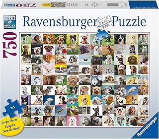 Ravensburger 99 Lovable Dogs 750 Piece Large Format Jigsaw Puzzle for Adults - 16939 - Every Piece is Unique, Softclick Technology Means Pieces Fit Together Perfectly