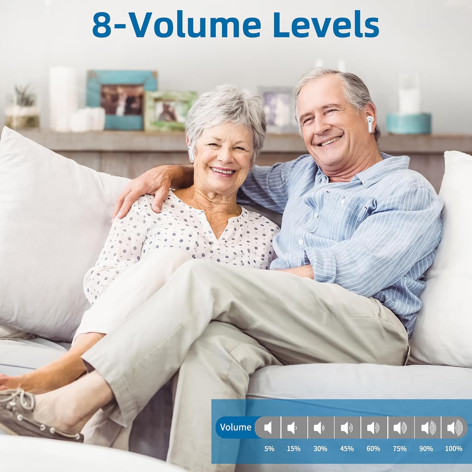 OTC Hearing Aids for Adults – Professional Hearing Aid Chip, Clear & Natural Sound, No Delay, No Distortion, In-Ear Rechargeable Hearing Amplifier for Seniors