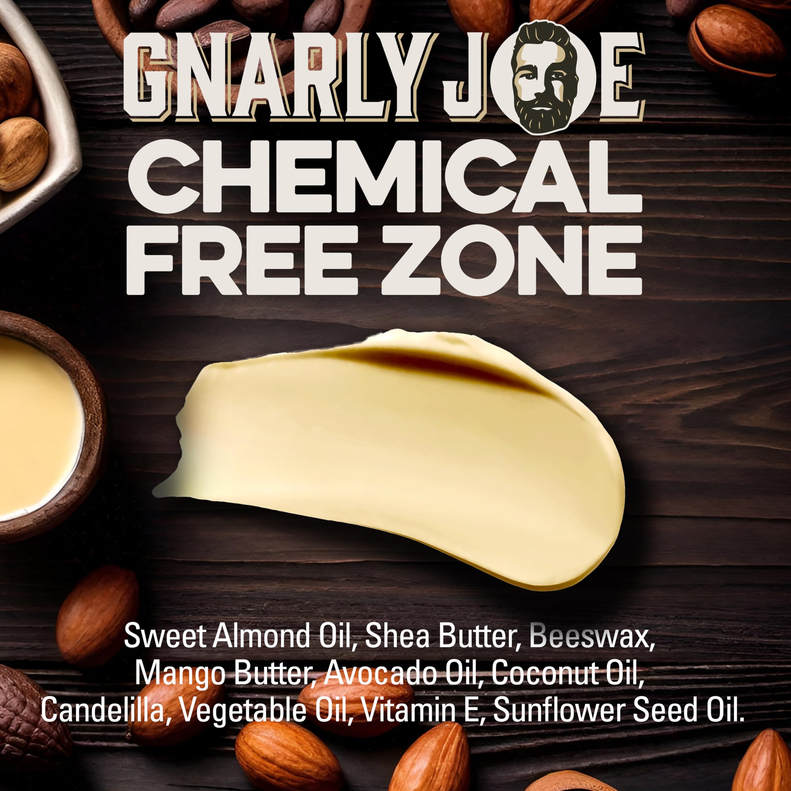 Gnarly Joe Cire à moustache – 14 g – Format de poche – Cire à moustache 100 % naturelle à forte tenue pour homme – Style et conditionnement 2 en 1 avec cire d'abeille, beurre de mangue et huile
