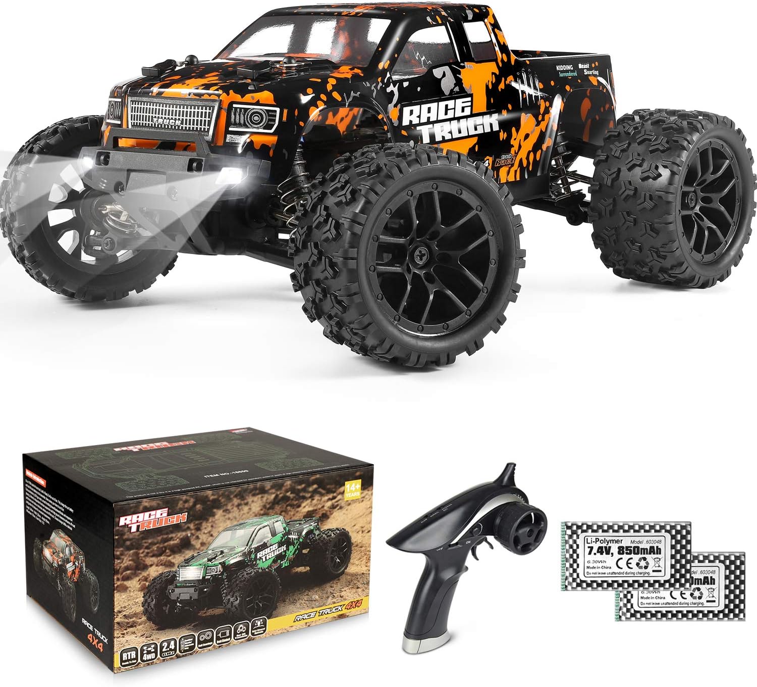 HAIBOXING 1:18 Scale RC Monster Truck 18859 36km/h Speed 4X4 Off Road Remote Control Truck