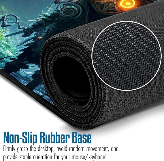 XXL Gaming Mouse Pad - Extra Large Extended Non Slip Mouse Pad - Keyboard and Mouse Desk Pad for Home Office and Study 31.5 x 15.7 in