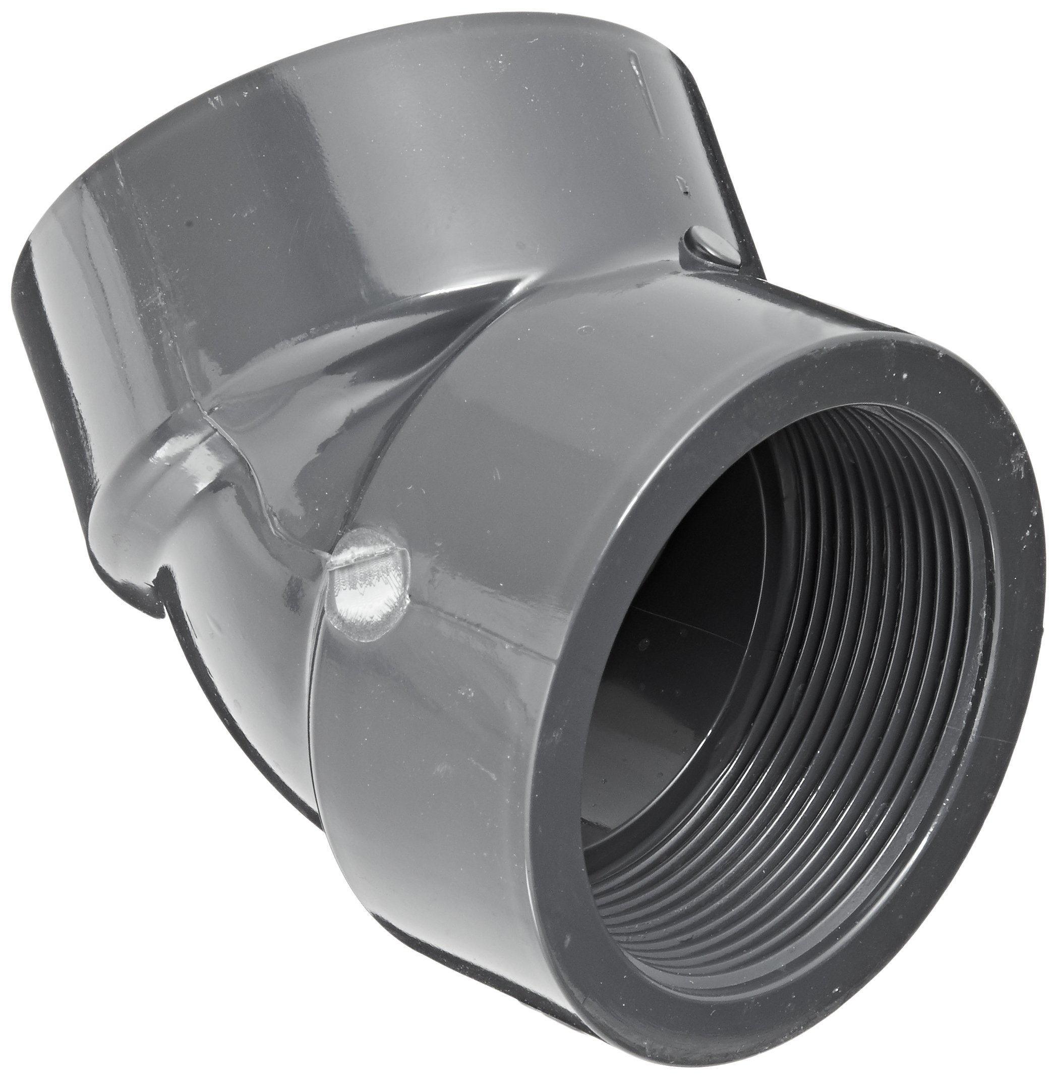 Spears 819 Series PVC Pipe Fitting, 45 Degree Elbow, Schedule 80, 1-1/2" NPT Female