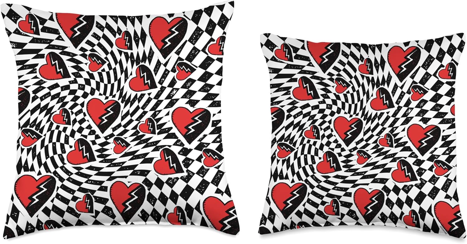 Disney Descendants 4: The Rise of Red Heart Symbol Icon Logo Throw Pillow