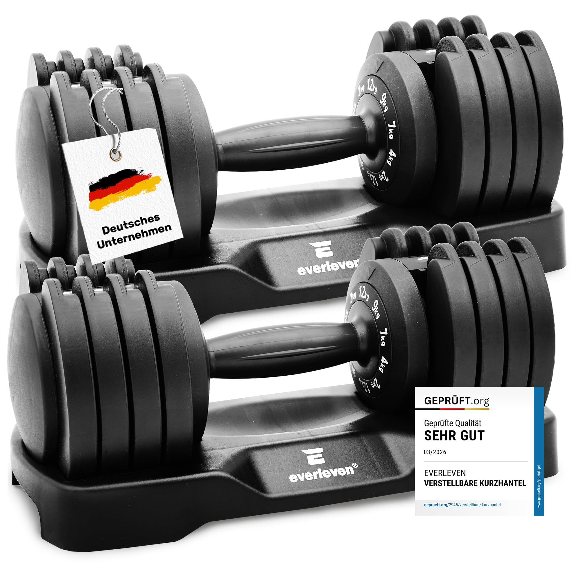 Verstellbare Kurzhantel Set 2x12kg