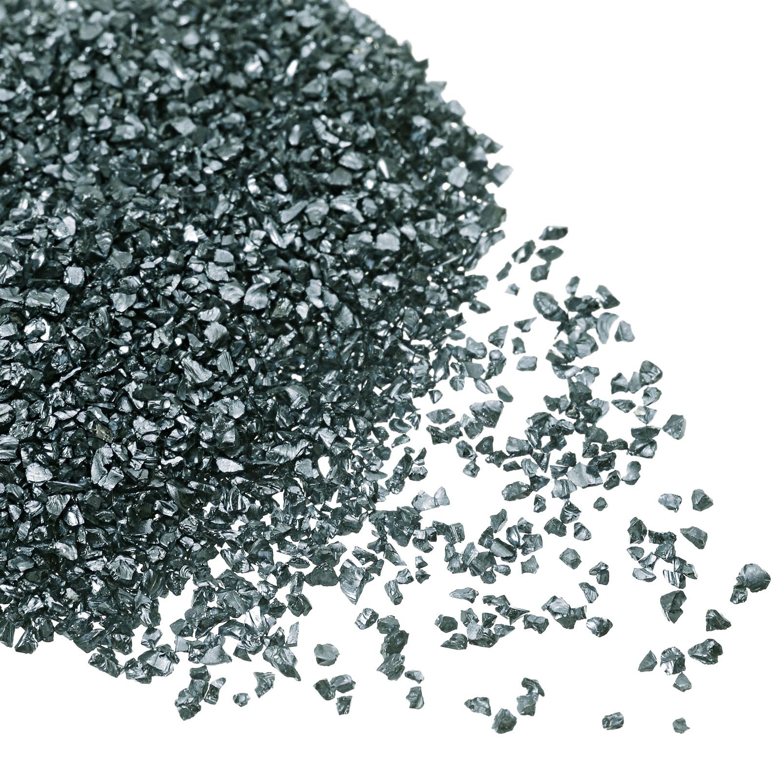 Kozelo Crushed Glass Chips - [1-3mm x 20g] Irregular Metallic Glass Mineral Blue for DIY Decoration Nail Art Use, Electroplated Surface