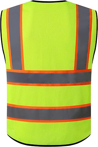 Miniatura 2 de Chaleco de seguridad reflectante para hombres y mujeres, chaleco de construcción cumple con la norma ANSIISEA