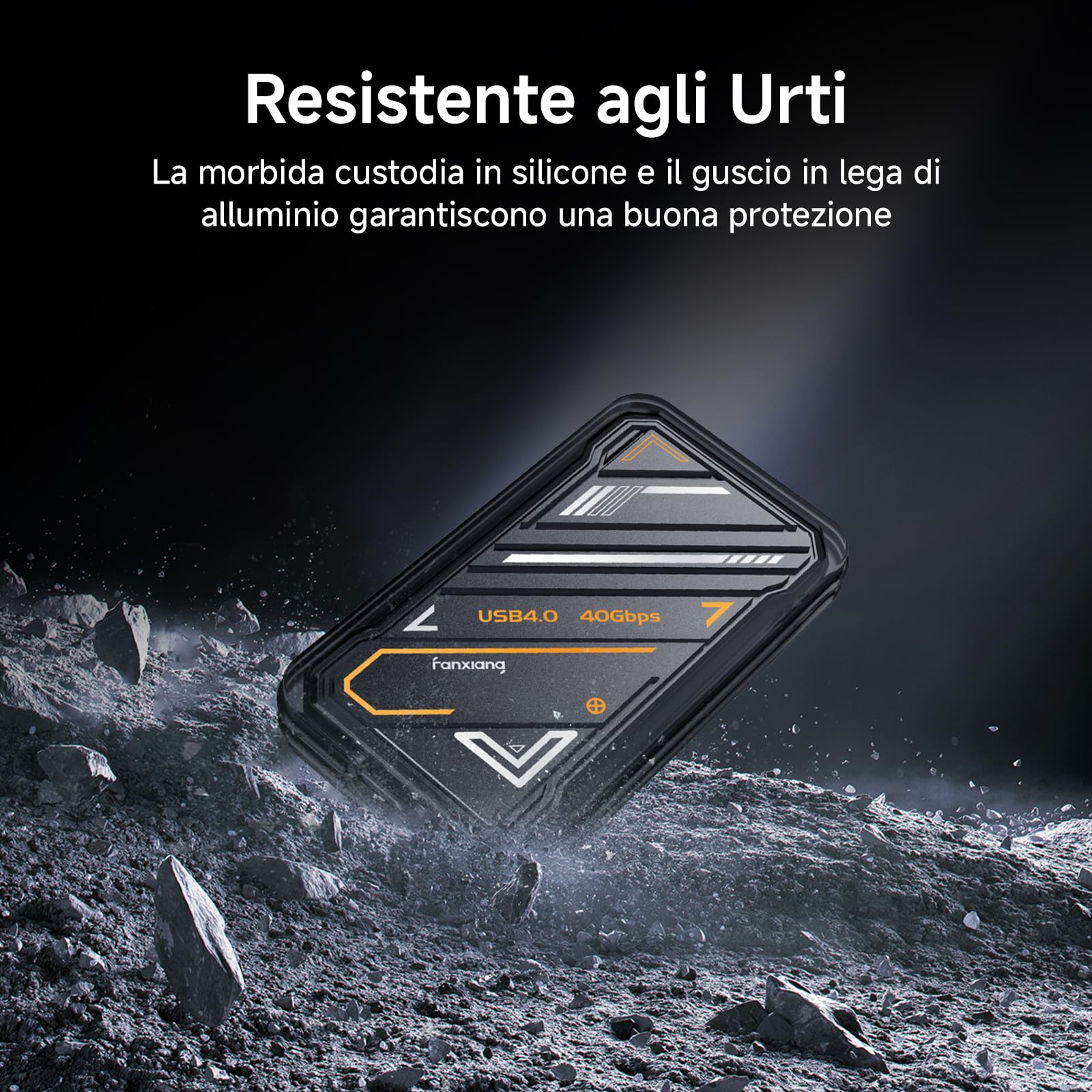 fanxiang Extreme SSD Esterna 1TB - USB 4.0 + Tipo C Ultra Veloce Fino a 3700Mo/s - Unità a Stato Solido Portatile e Antiurto per PC, PS5/PS4 (Pro), Xbox, Mac, Laptop, Wii U, TV, Windows - PS3000