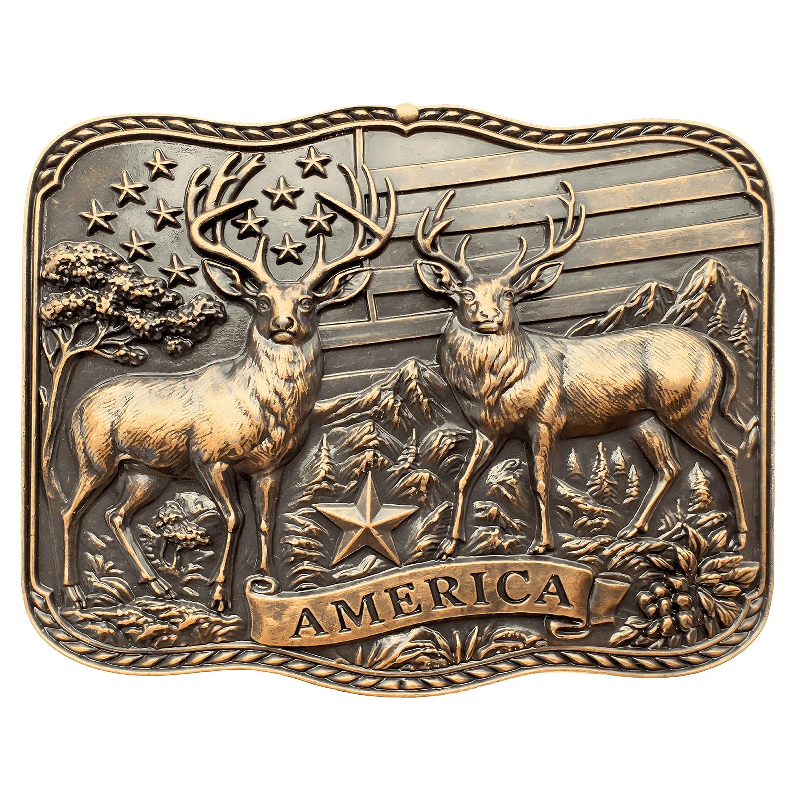 Western Cowboy Vintage Rodeo Cross Prayer Horse Belt Buckle Men