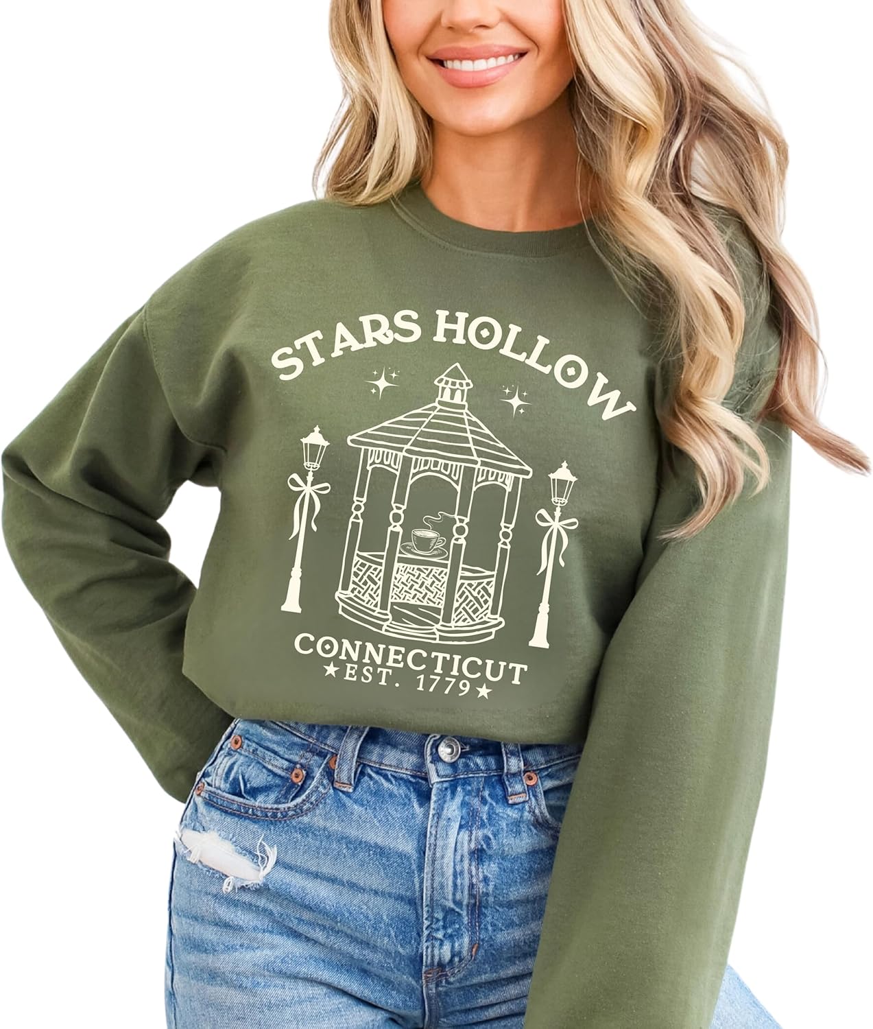 Stars Hollow Cozy Fall Women's Sweatshirt, Stars Hollow Luke's Crewneck, Connecticut Gilmore Gift, Autumn Women's Sweater - Image 2