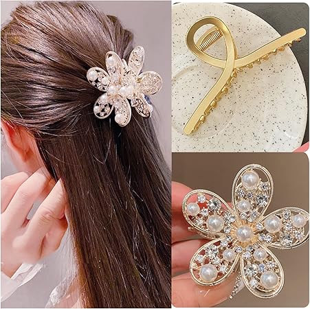 Amazon Co Jp バンスクリップ ヘアクリップ パールヘアピン 蝶結び ヘアクリップ 大きめ バンスクリップ 大きめしっかり パール 髪留め 韓国 お洒落 レディース 可愛い 髪飾り ヘアアクセサリー シンプル おしゃれ ヘアクロー ポニーテールホルダ ヘアクリップ1
