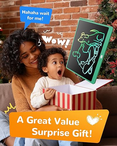 Vista 87 de KOKODI Tableta de escritura LCD, regalos para niños y niñas de 3 años, tableta de dibujo colorida de 10 pulgadas, almohadillas de dibujo Azul