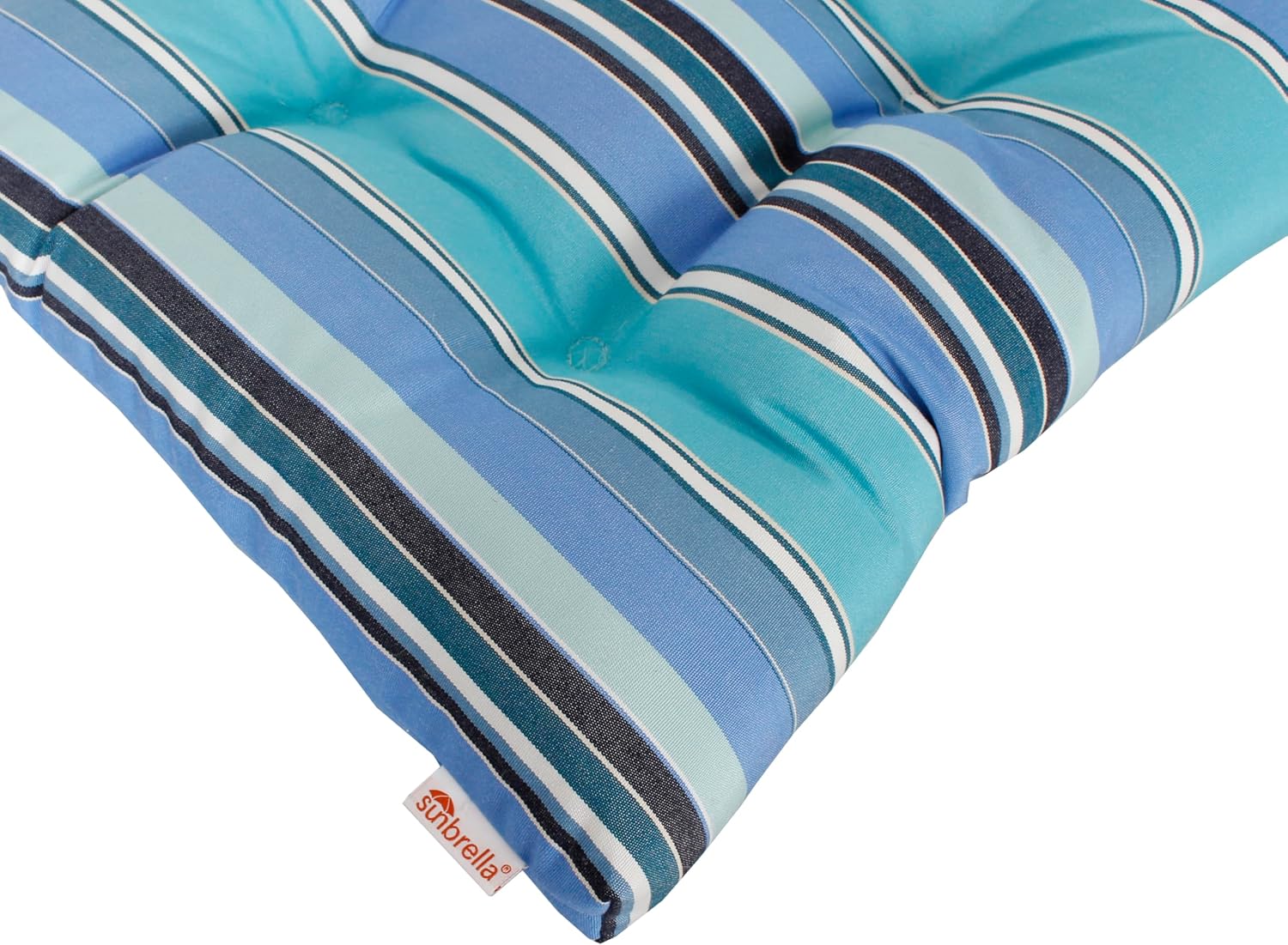 Outdoor/Indoor Sunbrella Set of 2 Pieces Seat Cushions, Wicker Seat, U Cushions, Patio Furniture Cushions 19 inch x 18 inch x 4 inch Water and Fade Resistant Dolce Oasis