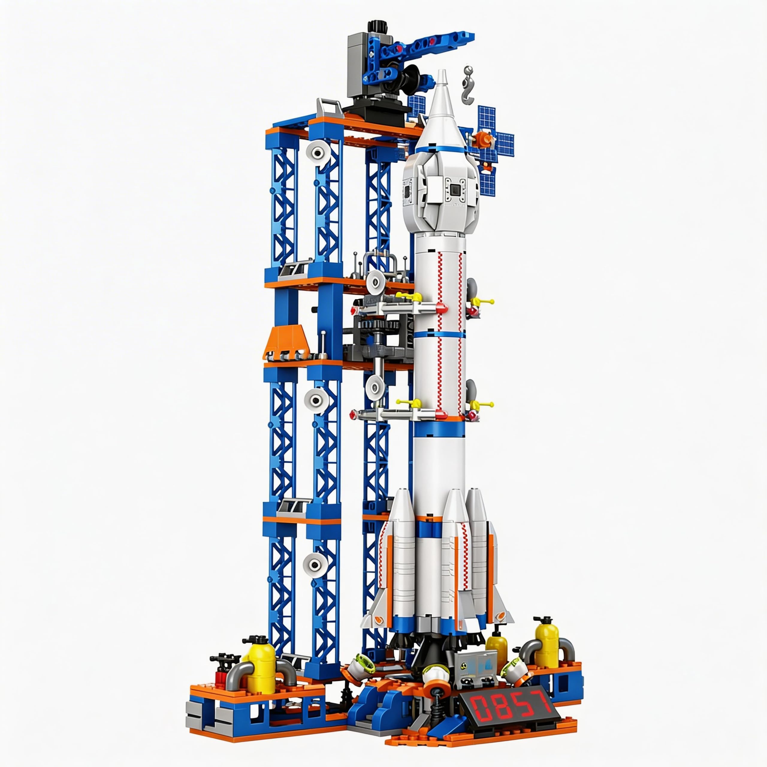 Kit di costruzione di razzi per bambini dai 6 ai 14 anni, giocattoli da costruzione di razzi spaziali, 1065 pezzi, navetta spaziale, collezione di modelli da esposizione, il miglior regalo