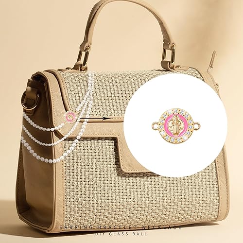 Miniatura 8 de 36 piezas de esmalte religioso San Benito Virgencita de Guadalupe encanto de diamantes de imitación eslabones conector aleación colgante para