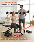 Rendpas Adjustable Dumbbell, 5-in-1/10-in-1, 25–55 lb Options, Quick-Lock Free Weights for Home Gym, Anti-Slip Handle, Single or Pair for Men & Women