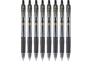 PILOT G2 Premium Gel Roller Pens, Bold Point, 1 mm Black Gel Ink, 8-Pack