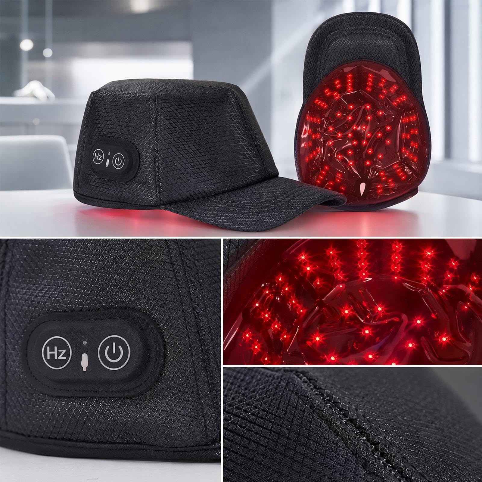 Chapeau De Thérapie À La Lu Dispositif D'entret Casquette De Lumière Rouge