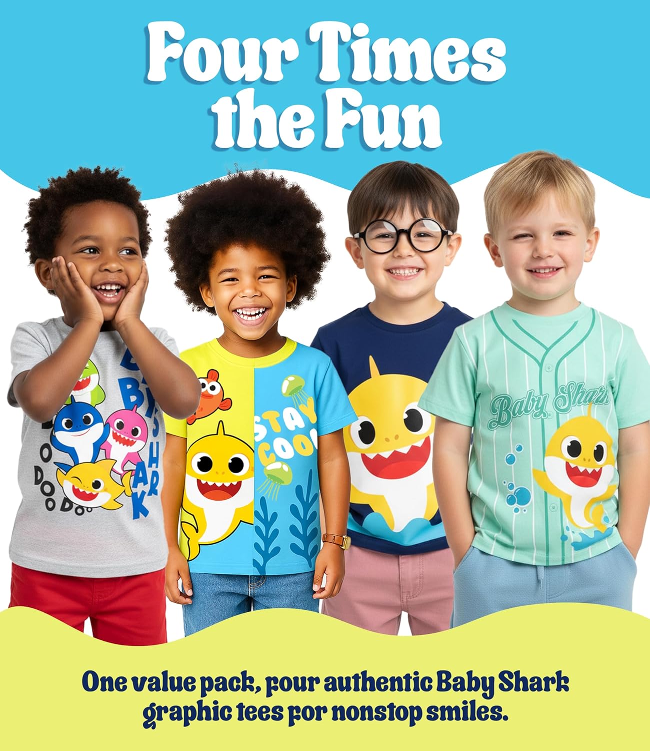 Baby Shark Graphic T-Shirt (Sets) Mommy Daddy Family Tees Birthday Party Outfits Boy/Girl Toddlers to Kids Clothes
