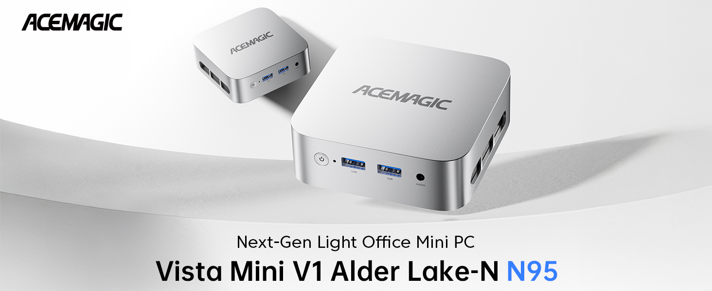 ACEMAGICIAN Vista Mini V1 Mini PC, W11 Pro Alder Lake-N Ν95(Fino a