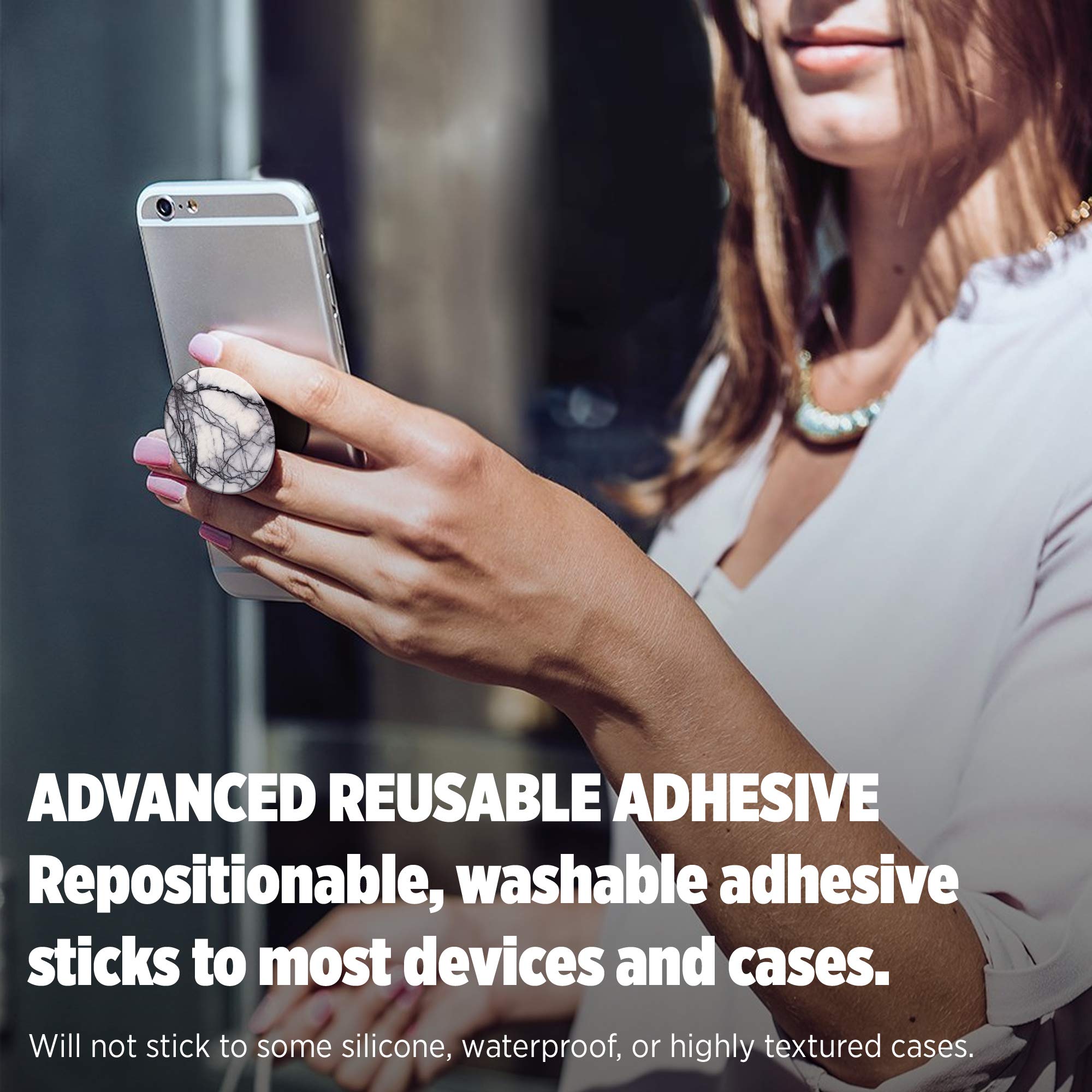 PopSockets 707194 Uchwyt na Smartfon, White Marble