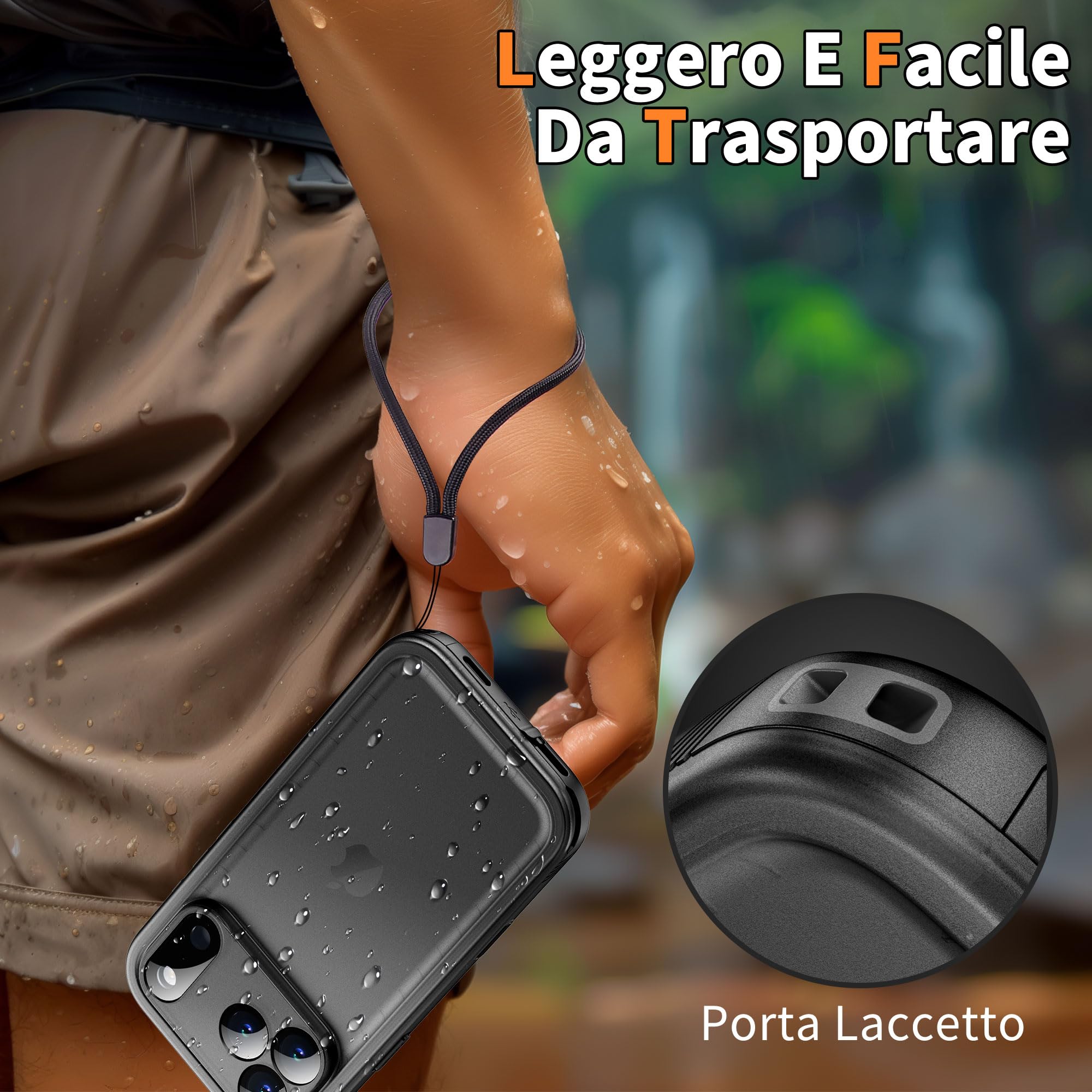 Cozycase TOP Cover Protettiva Per iPhone 17 Pro Impermeabile Antiurto IP68 Subacquea Antipolvere 360 Completa integrale Militare Rigida Rugged Custodia Resistente i Phone 17Pro Anti Urto Waterproof