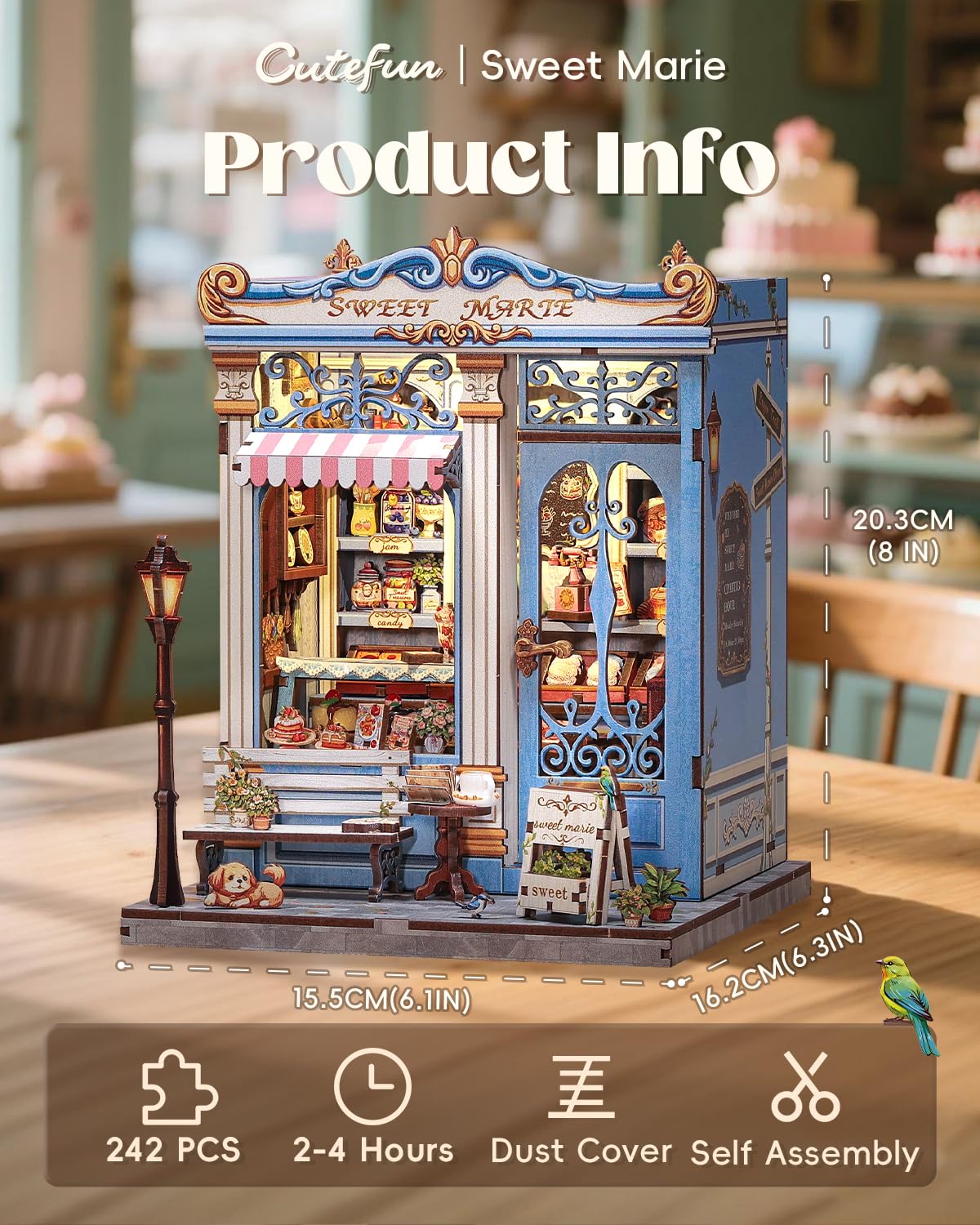 Amazon.com: Cutefun Book Nook Kit for Adults - Sweet Marie Dessert