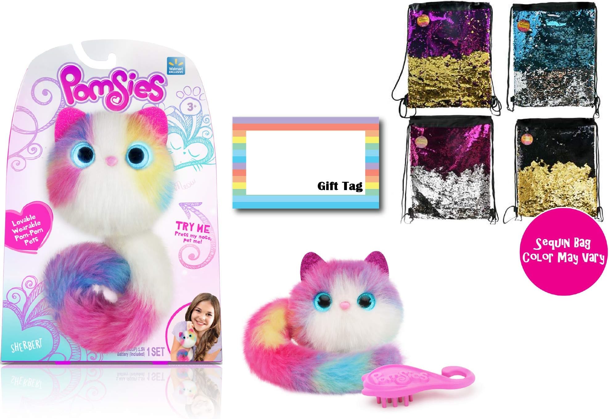 Pomsies with Sequin Bag (Sherbert)