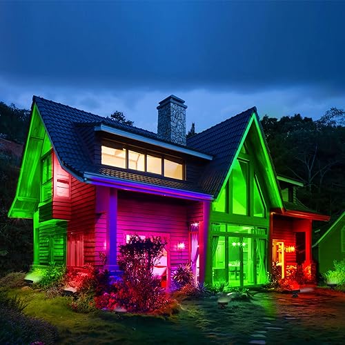 Miniatura 3 de Luces LED de pared RGBW 5000K cambio de color con control remoto RF, regulable 144W impermeable luz LED de inundación para iglesia, puente, hotel,