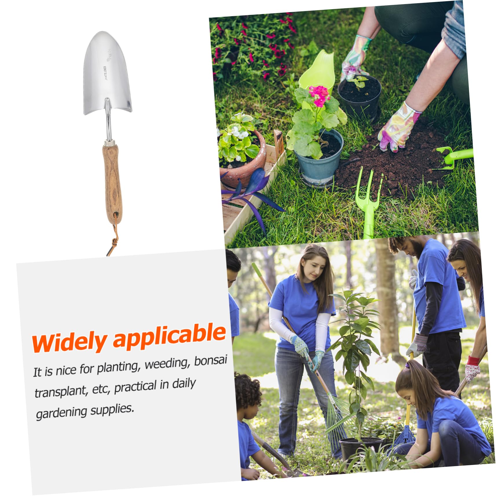 UPKOCH 2 Stück Gartengeräte Gartenhandgeräte Pflanz Und Unkrautwerkzeug Gartengeräte Grabschaufeln Kelle Handsichel Gartenwerkzeug Gartenspaten Bodenlockerungsspaten Edelstahl