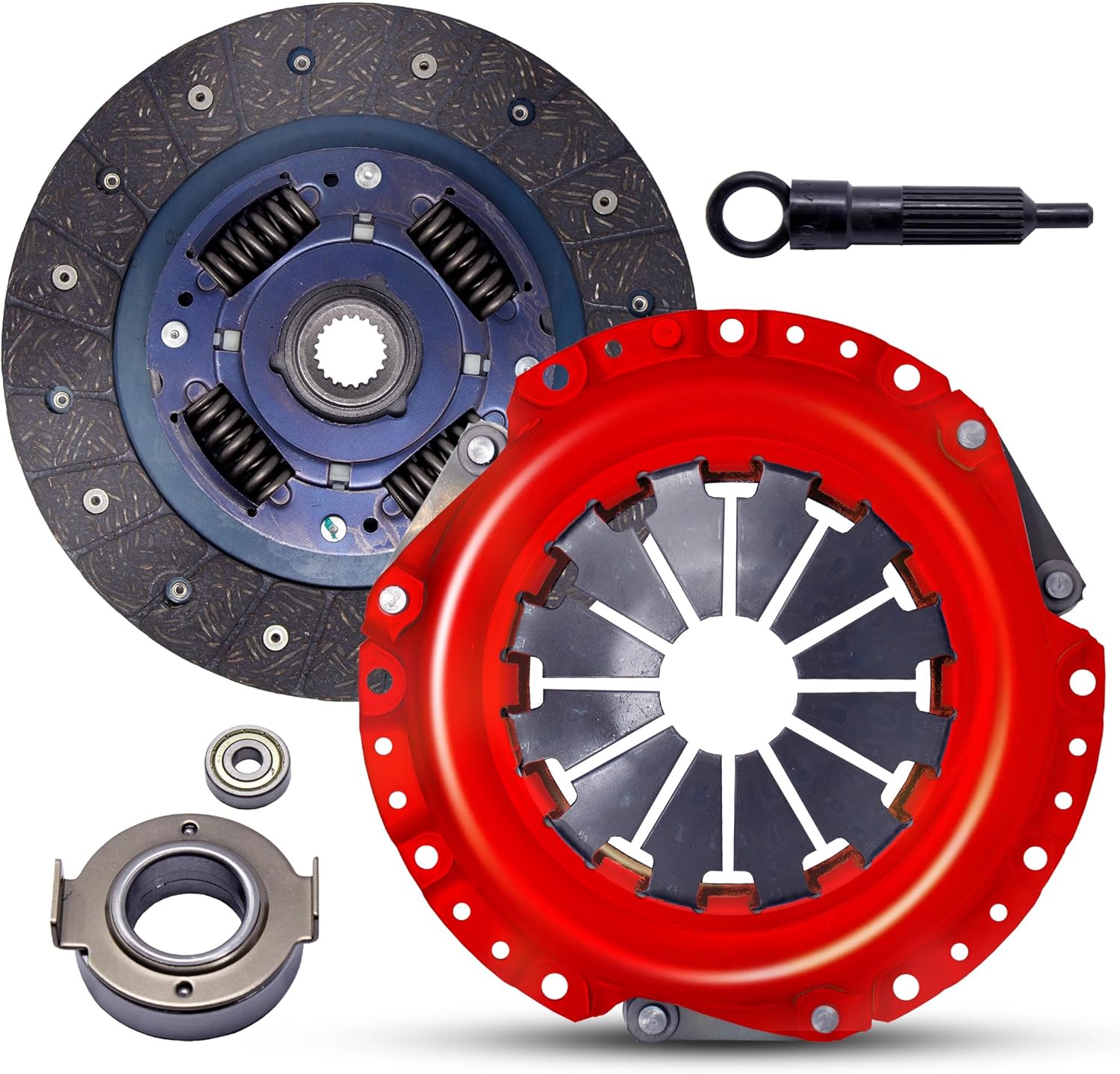 Clutch Kit STAGE 2 compatible with Sunrunner Tracker X-90 Sidekick Base Delux LSi JLX JS JX SE JA 1989-1997 1.6L 1.8L L4 GAS DOHC Naturally Aspirated (04-137RR)