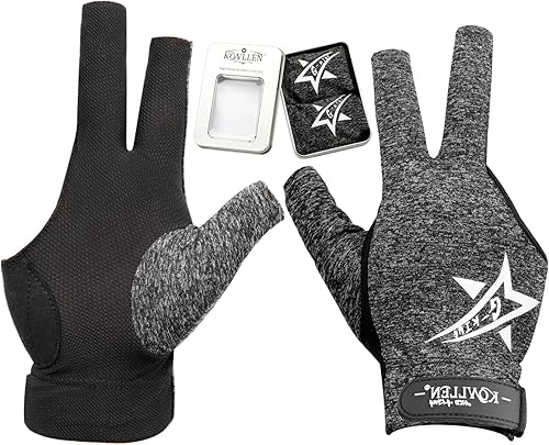 Miniatura 14 de KONLLEN Billiards Gloves for Left Hand/Right Hand L/XL Pool Gloves Professional Non-Slip Adjustable Breathable Snooker Gloves Popular Sizes for Men
