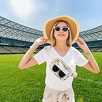 Vista 6 de Bolsa transparente para eventos en estadios – Correa ajustable aprobada por estadios para mujeres y hombres, cangurera transparente para conciertos