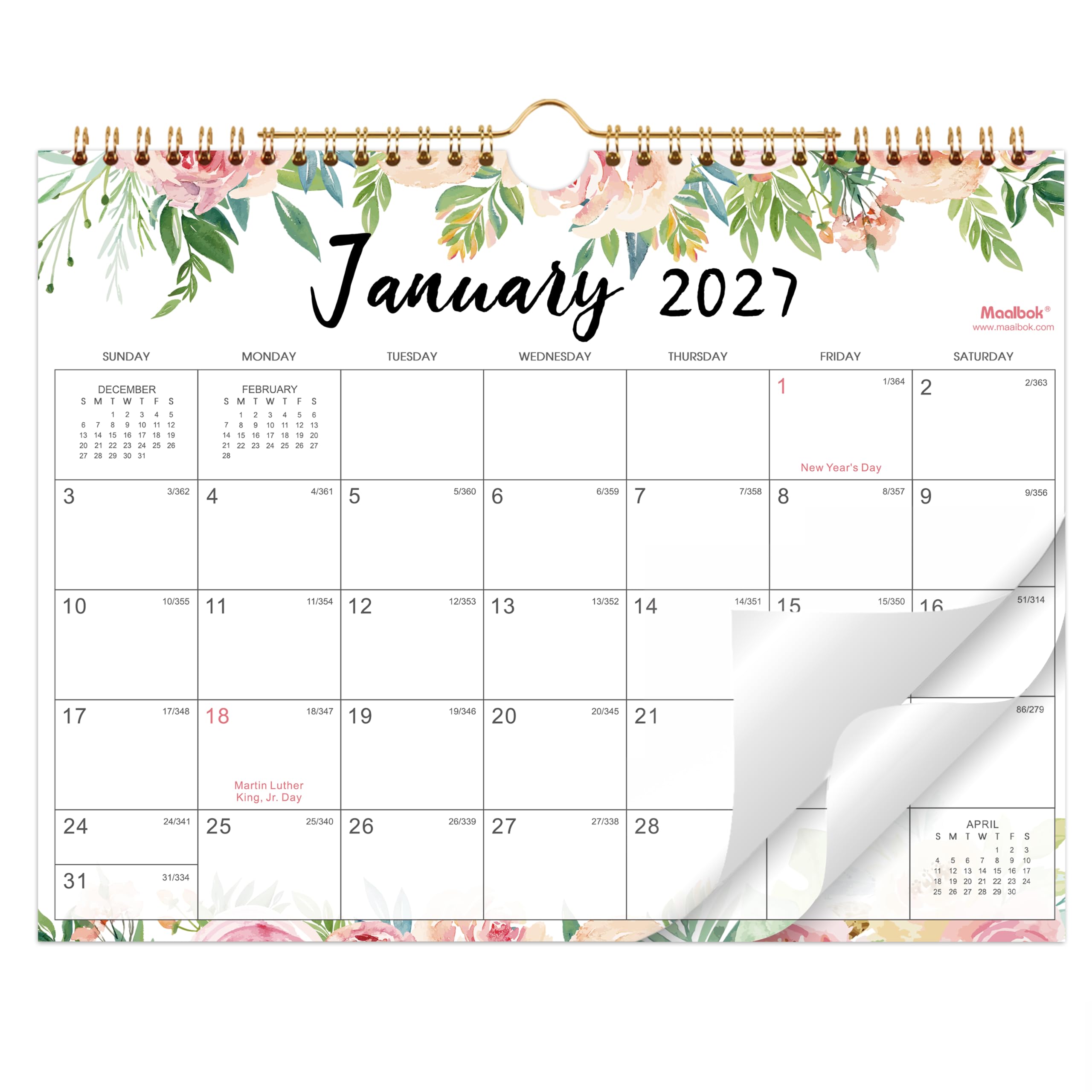 2027 Wall Calendar, Calendar 2027, Jan 2027 - Dec 2027 11" x 8.5"