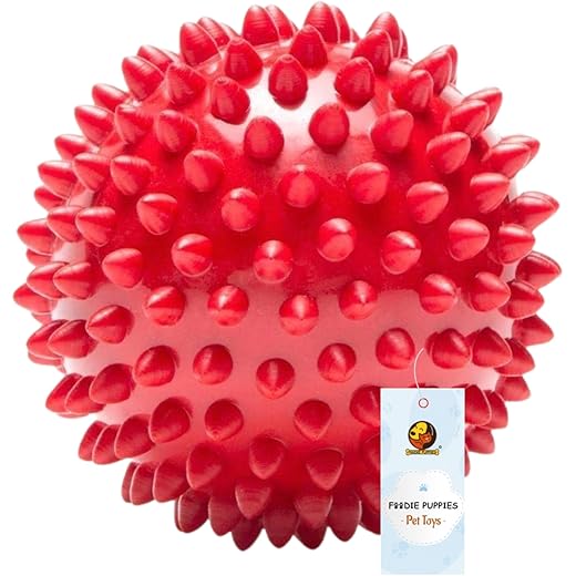 Foodie Puppies Natural Rubber Spike Ball 8inch