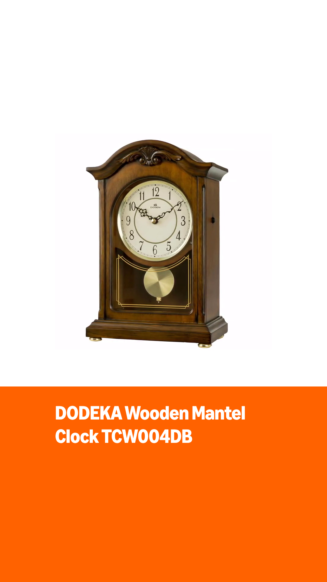 Amazon.com: DODEKA Wooden Mantel Clock TCW004DB Pendulum Carved