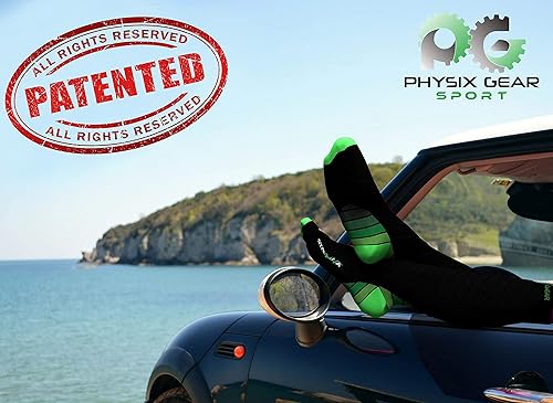 Miniatura 2 de Physix Gear Sport Calcetines de compresión para hombres y mujeres de 20 a 30 mmhg ajuste atlético 1 par