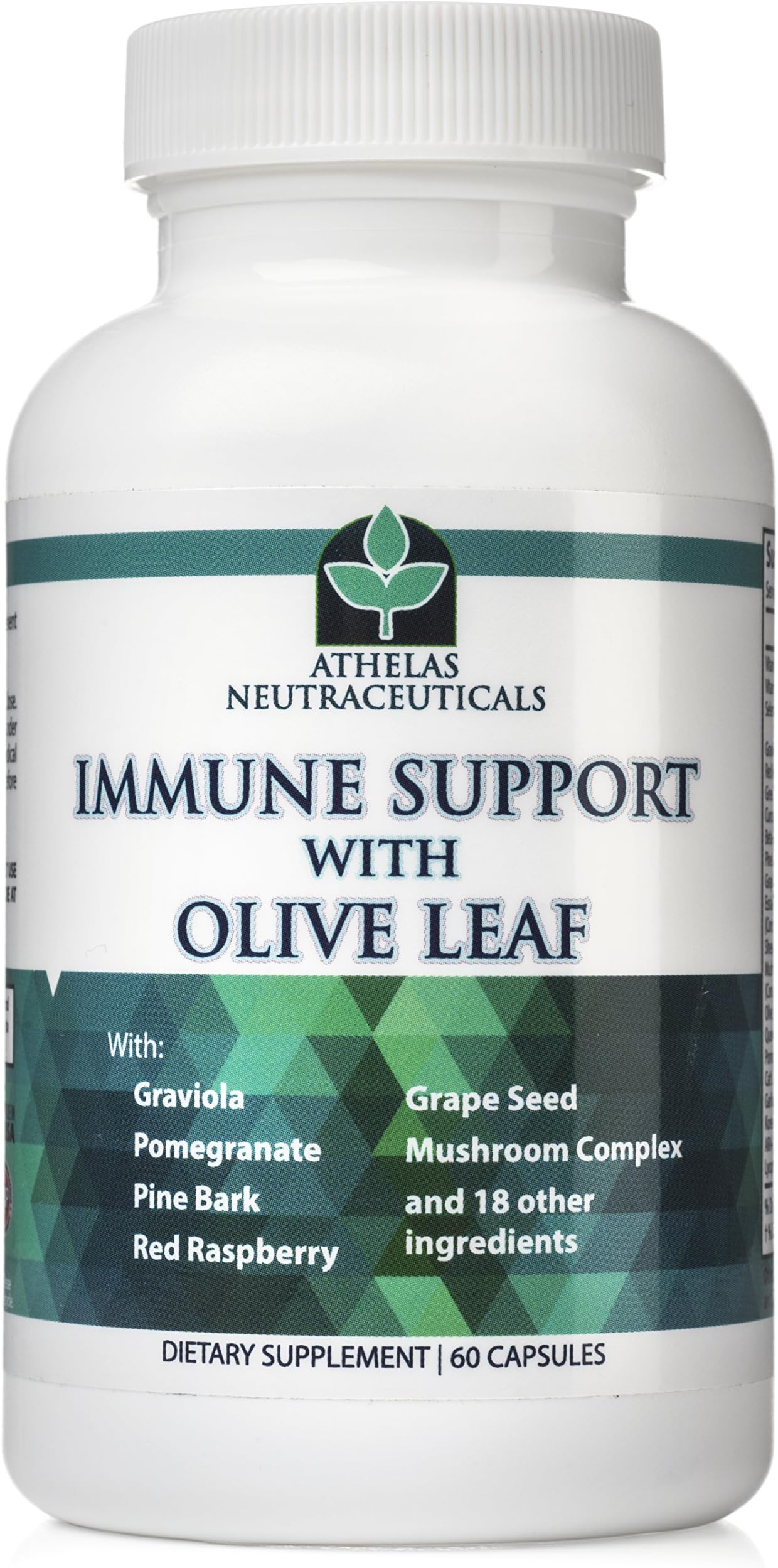 Olive Leaf Extract - Premium Full Spectrum Immune Support - All Natural with Graviola, Red Raspberry, Grape Seed, Quercetin, Antioxidants and Herbals - Full Body Wellness Supplement (Capsules)