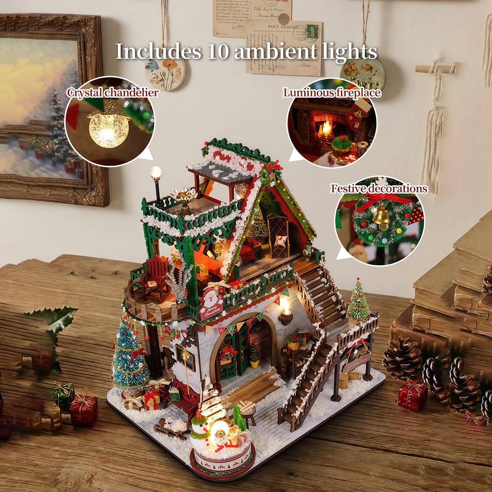 DIY Miniatur House Kit – Holiday Assembly Christmas Art & Craft Decor