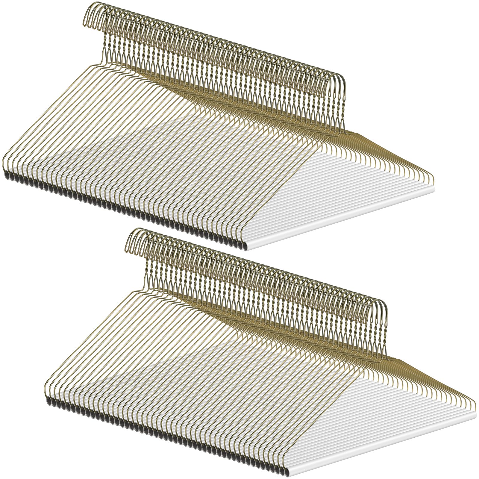 Yuntau Dry Cleaner Hangers with Tubes - 16" Wire Hangers Bulk for Pants Caped Suit & Strut Home or Dry Cleaners